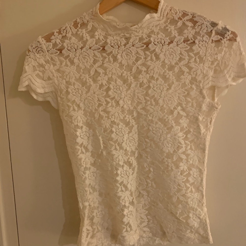 ZARA Embroidered Lace top